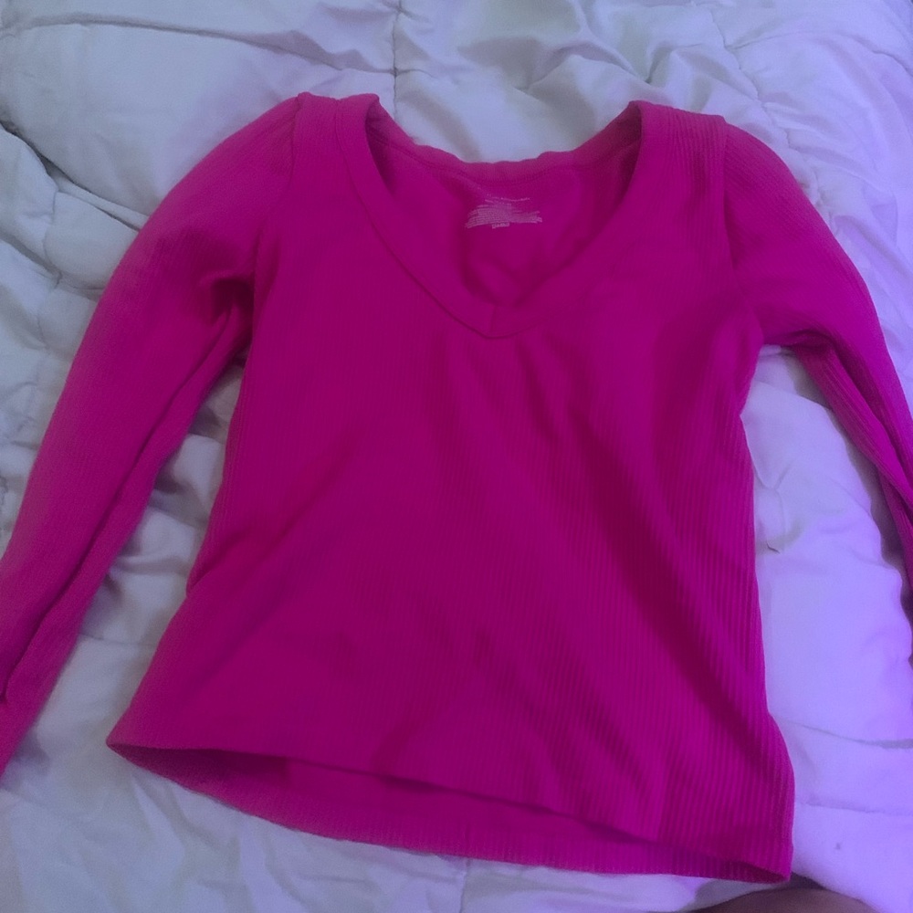 Women's Pink V-Neck blouse